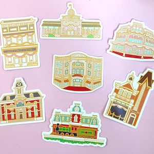 Main Street Disney world small sticker design