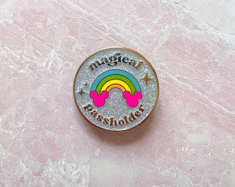 Magical passholder Disney inspired hard enamel pin
