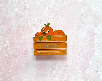 Orange bird disney inspired hard enamel pin