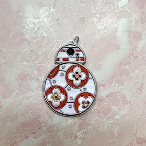 BB8 Star Wars bloemen Disney-attractie geïnspireerd schattig geborduurd opstrijkontwerp