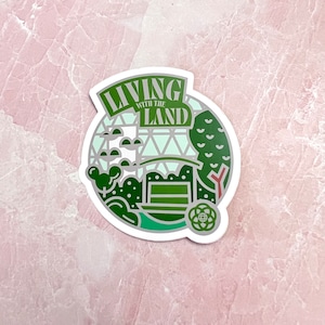 Living with the land ride Disney inspired cute vinyl small sticker design
