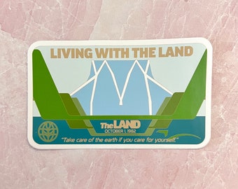 Living with the land Disney inspired cute vinyl small sticker design