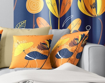 Floral Pillow Cover: Bohemian Microfiber Cushion, Euro Sham P24
