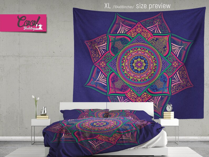 Yoga Mandala Tapestry Wall Hanging Decor Art Image 0