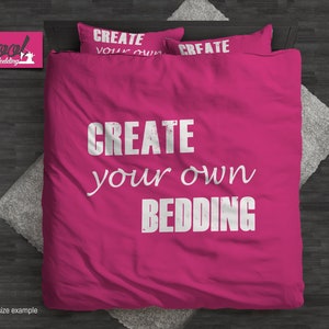 Custom Bedding Set – Personalized Duvet Cover or Comforter – Create Your Own Bedding – Made to Order Bedroom Decor by CoolBedding, B37