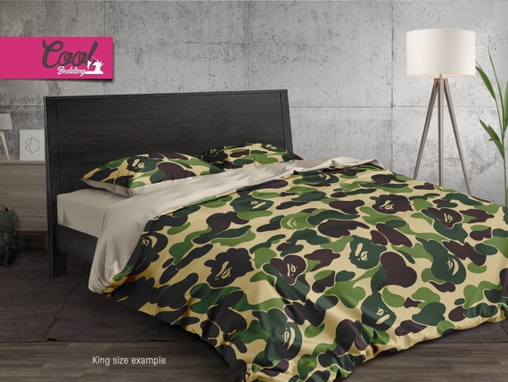 Camo Bedding Duvet Cover Camouflage, Bape Duvet Cover