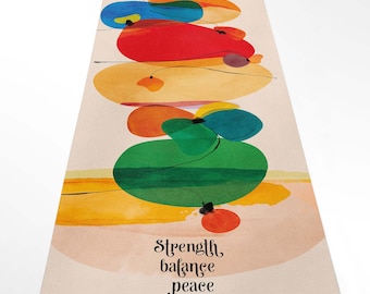 Rock Balance Yoga Mat: Natural Rubber Alcantara Fitness Pad, Y229