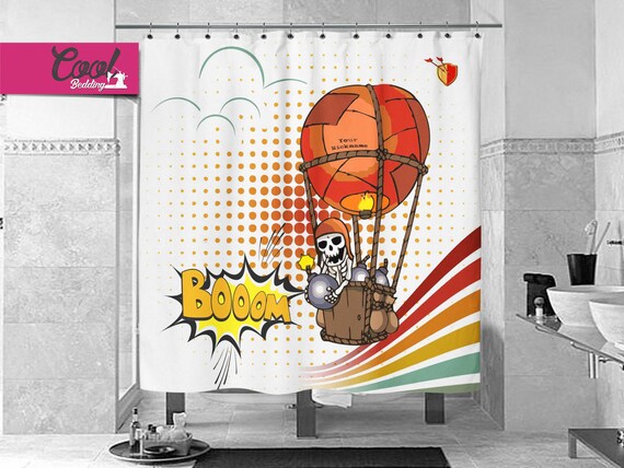 Clash Of Clans Shower Curtain Extra Long Bath Curtains Kids Etsy