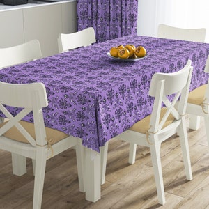 Vintage Shapes Tablecloth, Table Runner Victorian Style, Microfiber Tablecloths, Handmade Table Runners, Pattern table cloth, T02