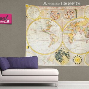 Antike Landkarte, Wandbehang, Wandbehang von Cool Bedding 121