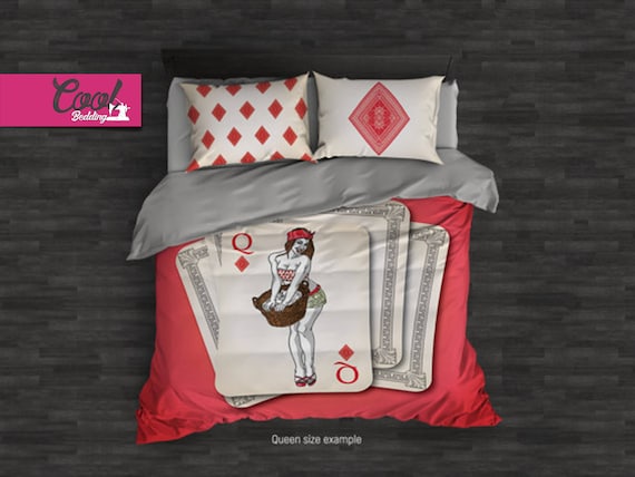 Vintage Duvet Covers Playing Cards Duvet Cover Bohemian Etsy
