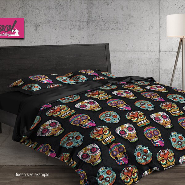 Skull Comforter Sets Etsy