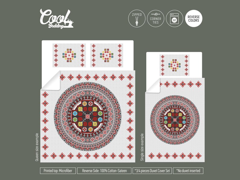 Tribal Bedding or Comforter Set Boho Bedding Set 114 Vintage Bohemian Bedding Mexican folk Duvet Cover