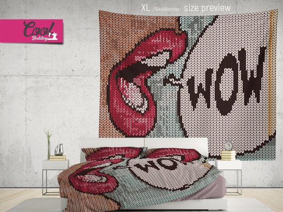 Art Work Wall Hanging Pop Art Wall Tapestry Hand Drawn Backdrop By Cool Bedding 07