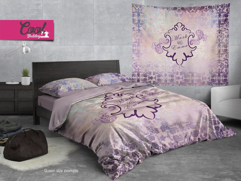 Personalized Wedding Bedding Set Wedding Gift Bed Cover Etsy