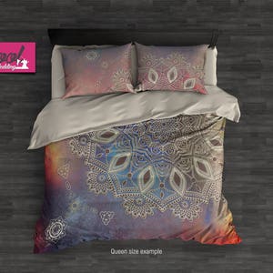 Chic Home Mandala Duvet Cover Set – Boho Chic Comforter Set with Pillow Covers – Bohemian Bedding for Artistic Bedrooms by CoolBedding, B25