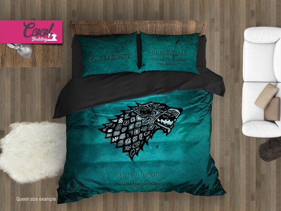 Bedding Sets Stark Duvet Cover Set Winter Is Coming Bedding Etsy