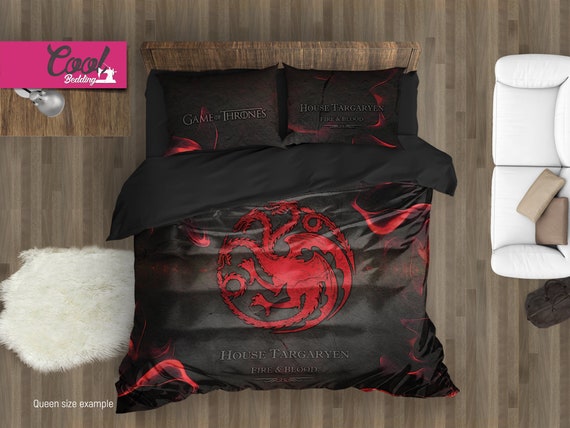 Game Of Thrones Inspired Bedding Sets Targaryen Family Duvet Etsy