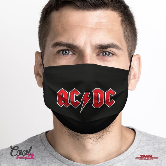 Ac Dc Face Mask Washable Face Cover Reusable Face Masks Etsy