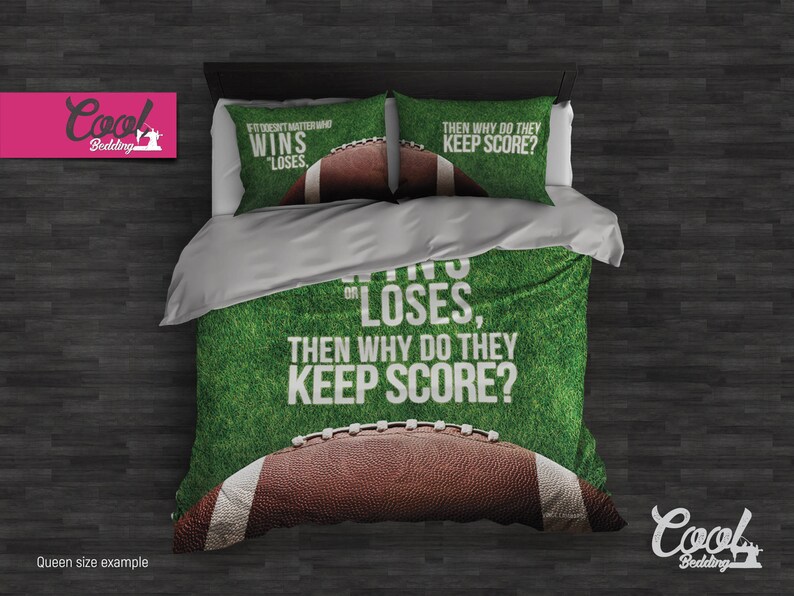 Kids Bedding American Football Duvet Cover Set Softened Image 0