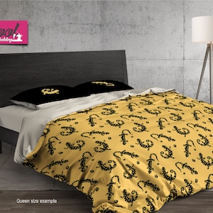 Salamander Bedding Set – Multicolor Animal Print Duvet Cover – Unique Reptile Comforter – Nature Inspired Bedroom Style by CoolBedding, B214