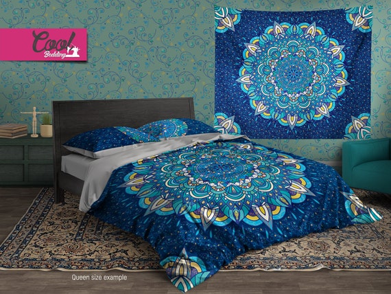 Indian Mandala Bedding Set Bohemian Duvet Cover Boho Indian Mandala Bedding Set Bohemian, Boho Bedding Queen Size