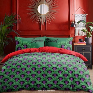 Horror Personalized Bedding Set – Spooky Duvet Cover – Scary Movie Comforter – Creepy and Gothic Decor by CoolBeding, B253