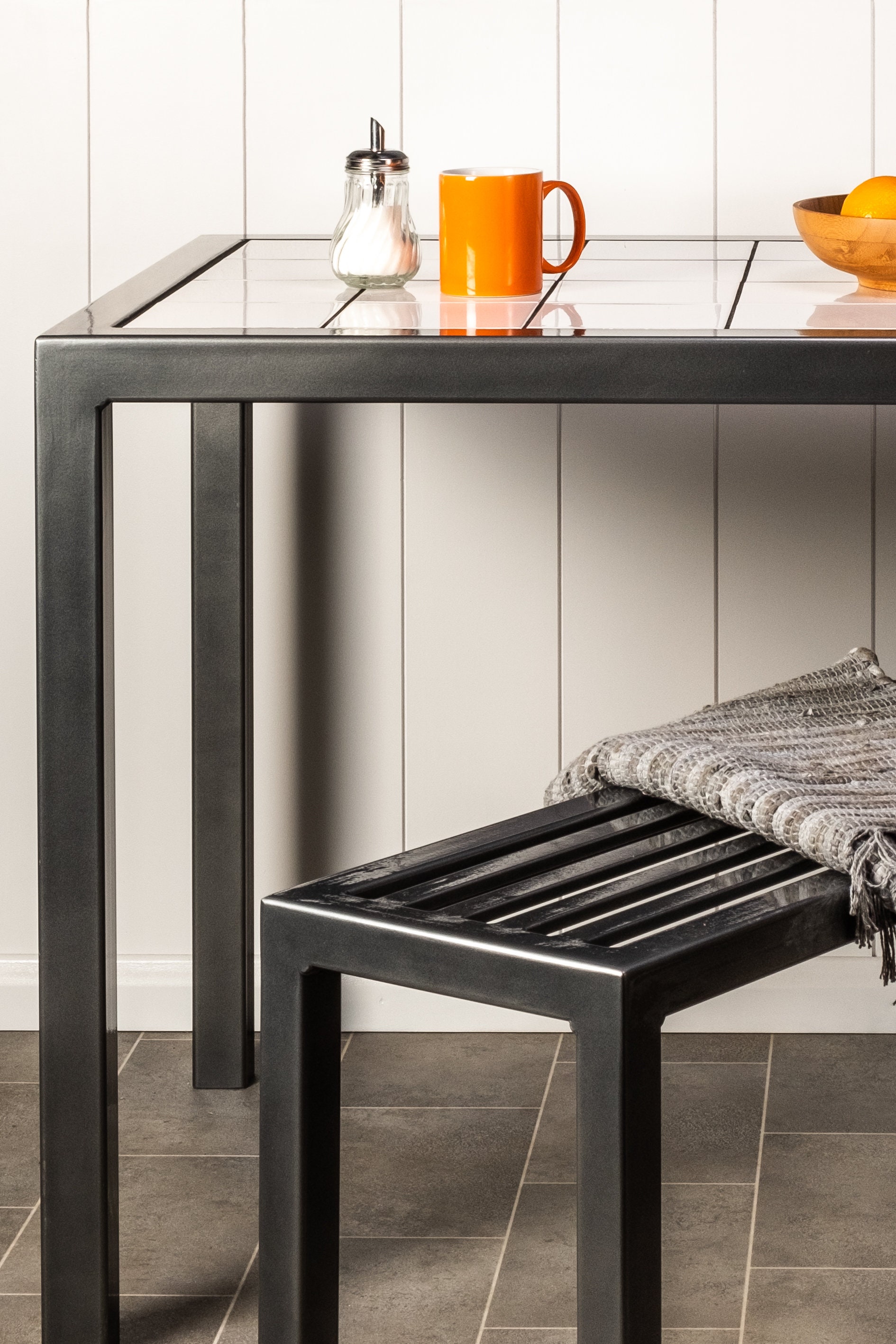 Handmade Metal Steel Dining Bench Vintage Rustic Industrial Etsy UK