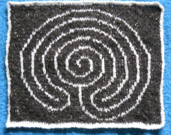 Indian Chakra-Vyhua labyrinth digital download knitting chart / pattern - portable, lap or desk size, meditation tool, spiritual, fun