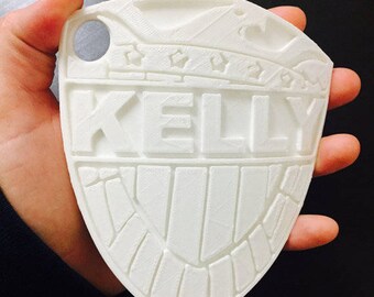 Personalised JUDGE DREDD Badge