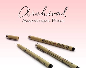Archival Signature Pen - Fade Proof, Smear Proof, Black Ink