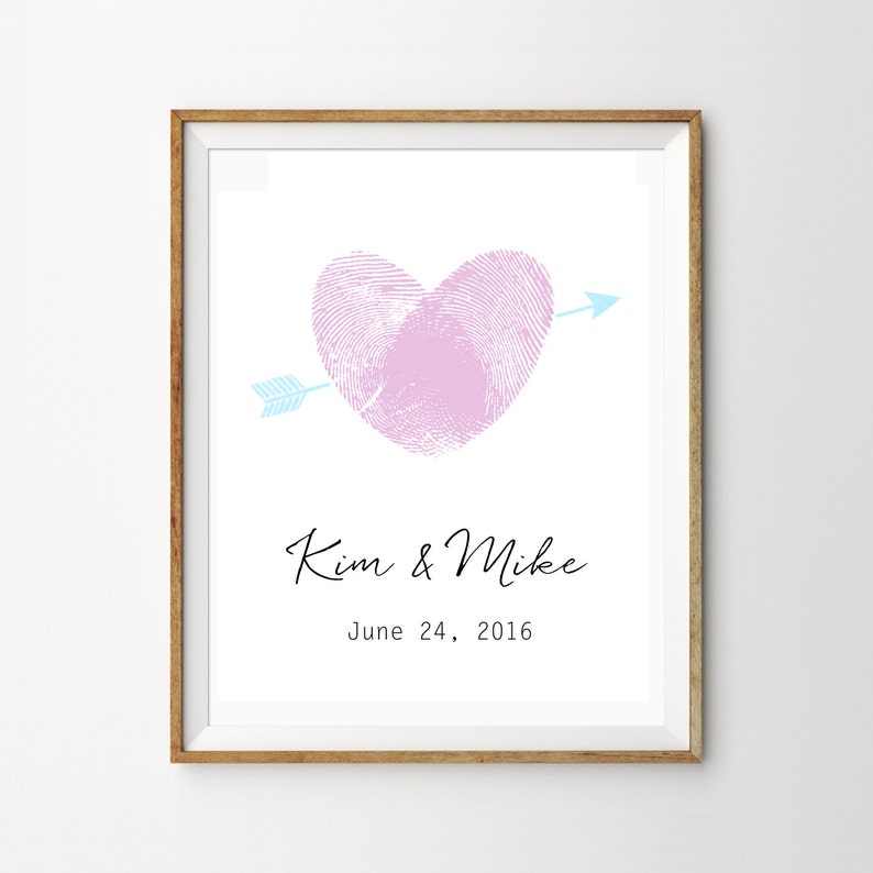 Great wedding gift. Fingerprint guest book for your wedding and a beautiful piece of artwork for your home Wedding Guest Book