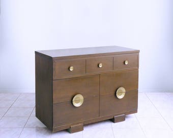 Cerused Oak Bachelor's Chest by Raymond Loewy for Mengel art deco console - Shipping Included