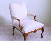 vtg carved CLAWFOOT french provincial LOUIS XV cabriolet mod bergere arm chair