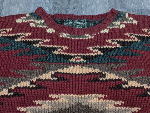 vintage 1990s Ralph Lauren 100% WOOL SOUTHWEST sw… - image 2