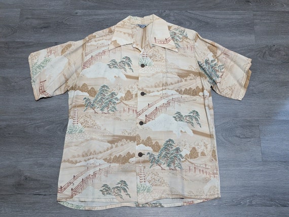 vintage 1940s KILOHANA RAYON CREPE Hawaiian shirt