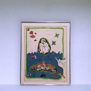 vintage 70s pop art print - OMINOUS RED CLOUD