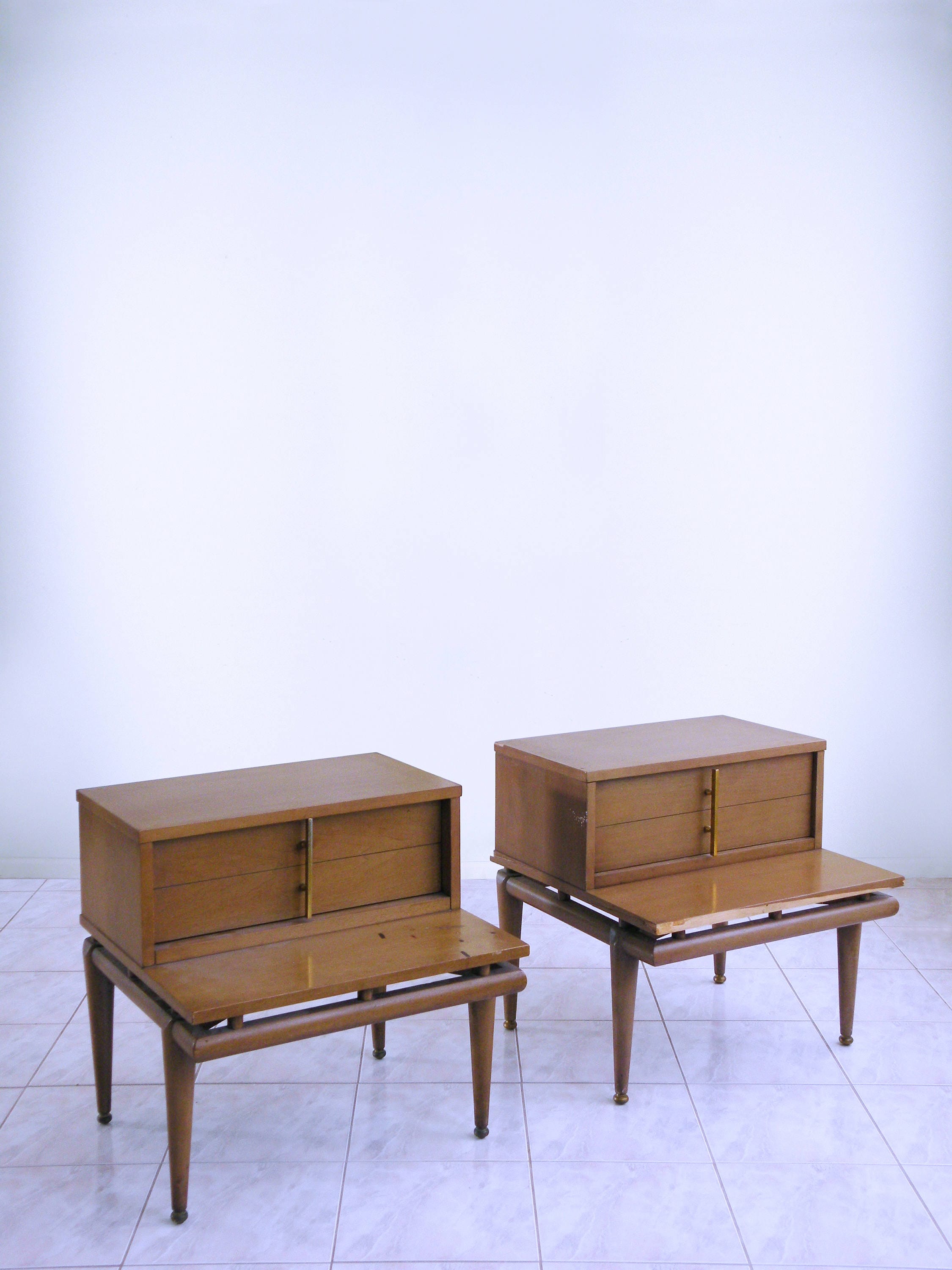 Set of 2 Mid Century Modern Nightstands THE SEQUENCE by Kent