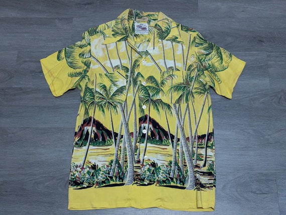 Vintage 1940s Duke Kahanamoku Hawaiian Shirt From Here to Eternity