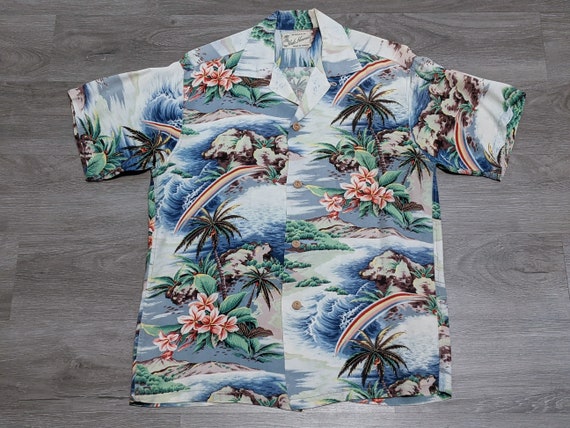 vintage 1940s Hale Hawaii CREPE RAYON Hawaiian shi