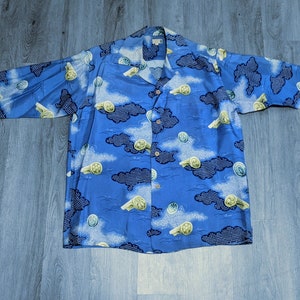 vintage 1940s SILK IOLANI LONGSLEEVE Hawaiian shirt