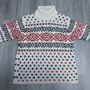 vintage Eddie Bauer wool FAIR ISLE turtleneck