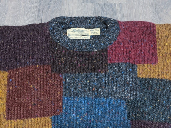 vintage 90s 100% wool FISHERMANS sweater - image 2