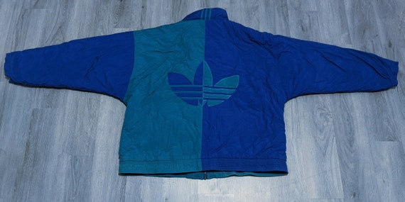 vintage 1980s ADIDAS COLORBLOCK big logo PUFFER j… - image 1