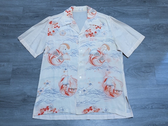 vintage 1930s SILK Hawaiian shirt - image 1