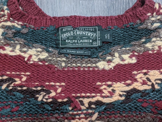 vintage 1990s Ralph Lauren 100% WOOL SOUTHWEST sw… - image 3