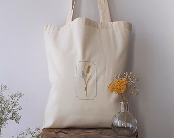 Adorable Embroidered Cotton Bag/Jute Bag • grain & fleur ••