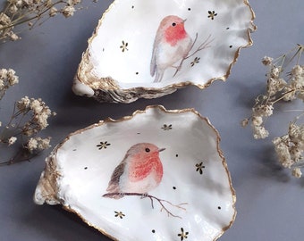 Handmade Oyster Decoration • Robin • Gift