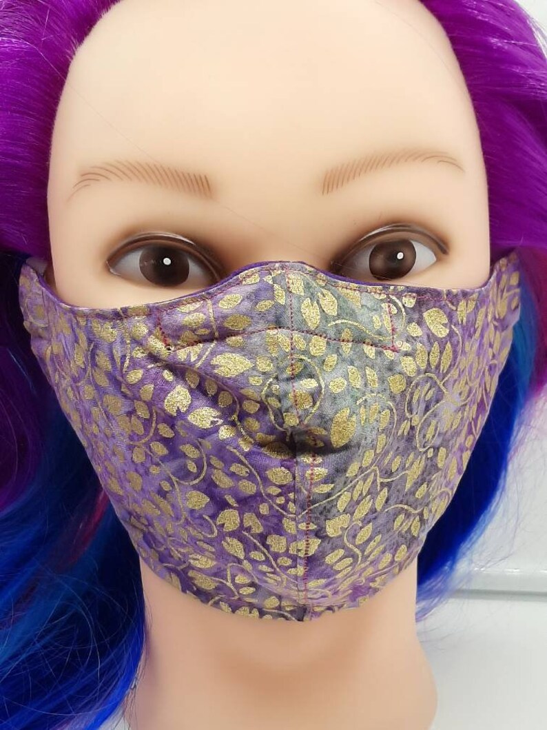 Cotton Face Mask with nose wire 3 layer 3 layer mask Etsy