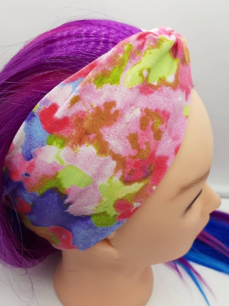 Tie Dye Turban Twist Headband Stretch Headband Yoga Etsy